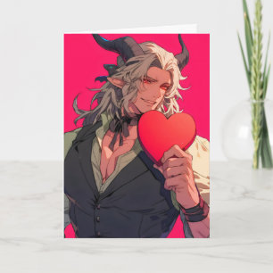 Anime Man Incubus Liefde Feestdagen Kaart