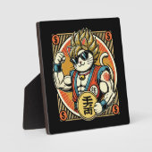 Anime Maneki Neko Lucky Cat, Succes Geld Fotoplaat (Voorkant)