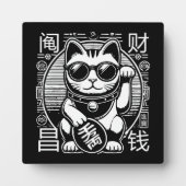 Anime  Maneki Neko Lucky Cat, Succes Geld Fotoplaat (Voorkant)