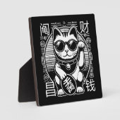 Anime  Maneki Neko Lucky Cat, Succes Geld Fotoplaat (Voorkant)