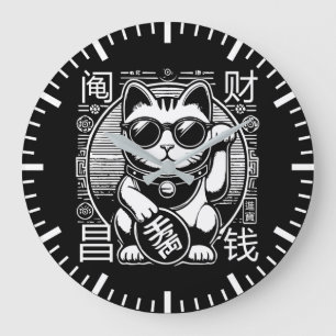 Anime  Maneki Neko Lucky Cat, Succes Geld Grote Klok