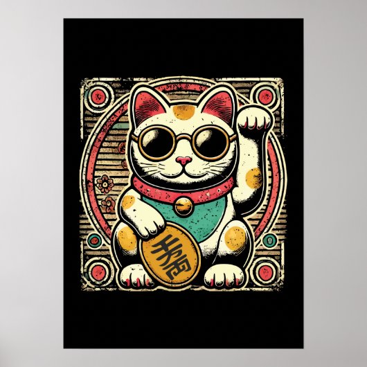 Anime  Maneki Neko Lucky Cat, Succes Geld Poster (Voorkant)