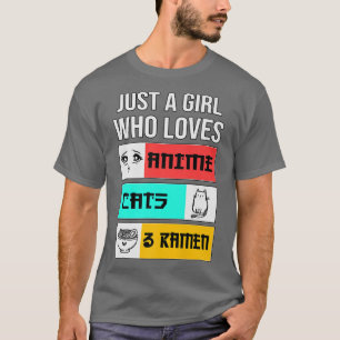 Anime manga cats Japanse tekenpen, komische stijl T-shirt