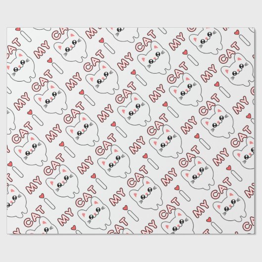 Anime Manga Chibi Japan Stil Katze Babykatze Cadeaupapier (Vlak)