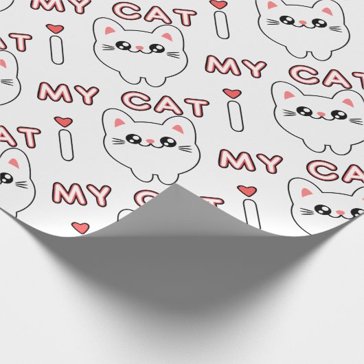 Anime Manga Chibi Japan Stil Katze Babykatze Cadeaupapier (Hoek)