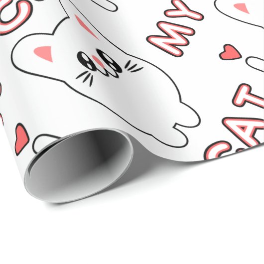 Anime Manga Chibi Japan Stil Katze Babykatze Cadeaupapier (Rol Hoek)