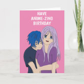 Anime Manga Couple Birthday Card Kaart (Voorkant)