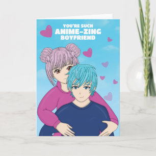 Anime Manga Couple Boygoede Valentijnsdag Kaart