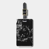 anime manga dagelijks zwart project bagagelabel (Voorkant verticaal)