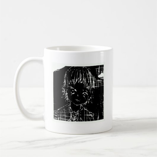 anime manga dagelijks zwart project koffiemok (Links)