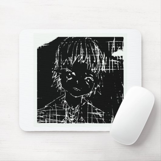 anime manga dagelijks zwart project muismat (Met muis)