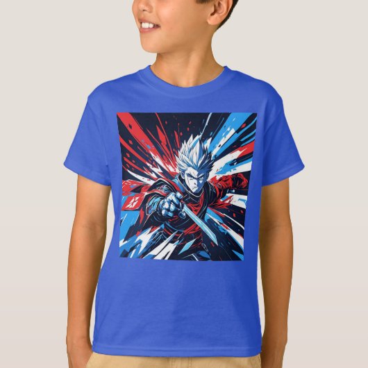 Anime/Manga-geïnspireerde Hero T-shirt (Voorkant)