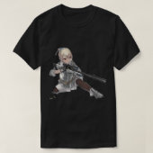 Anime Manga Girl Pistool T-shirt (Design voorkant)