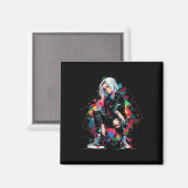 Anime Manga Graphic Polygon Art Anime Magneet (Voorkant / Achterkant)