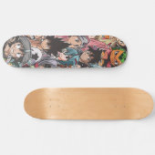 Anime Manga Karakters Collage Persoonlijk Skateboard (Horizontaal)