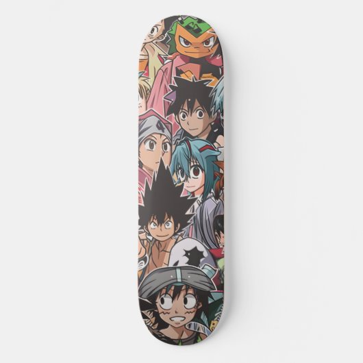 Anime Manga Karakters Collage Persoonlijk Skateboard (Voorkant)