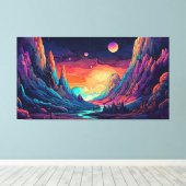 Anime manga line art canvas afdruk (Insitu (Houten vloer))