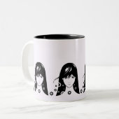 Anime & Manga Lovers Mooi Meisje Tweekleurige Koffiemok (Voorkant links)