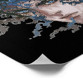 Anime Manga Motief Blauw-ogen Art Anime Poster (Hoek)