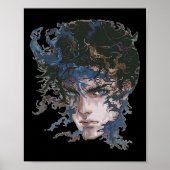 Anime Manga Motief Blauw-ogen Art Anime Poster (Voorkant)