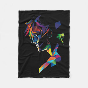 Anime Manga Motief Kleurrijk Kunstwerk Anime Fleece Deken