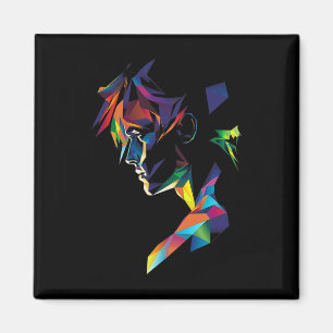 Anime Manga Motief Kleurrijk Kunstwerk Anime Magneet