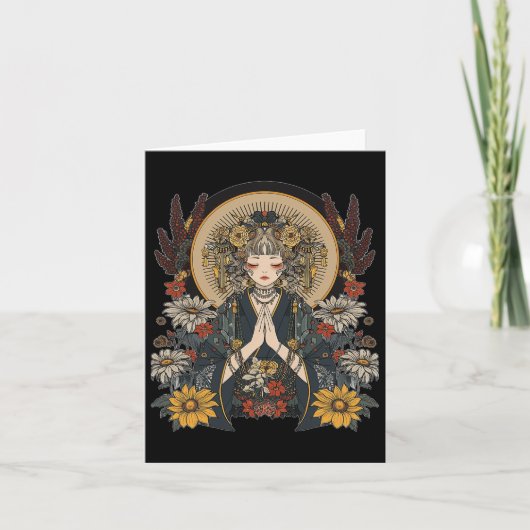 Anime Manga Motief Mandala Kunstwerk Anime  Kaart (Voorkant)