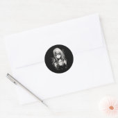 Anime Manga Motief Pixel Art Anime Ronde Sticker (Envelop)