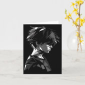 Anime Manga Motief Polygon Kunstwerk Anime Kaart (Gele Bloem)