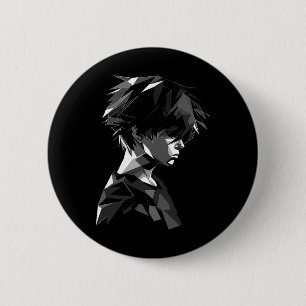 Anime Manga Motief Polygon Kunstwerk Anime Ronde Button 5,7 Cm