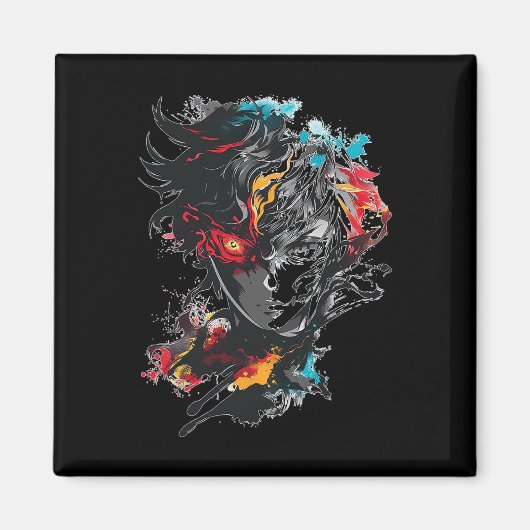 Anime Manga Motief Tattoo Art Anime Magneet (Voorkant)