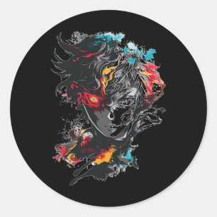 Anime Manga Motief Tattoo Art Anime Ronde Sticker