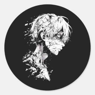Anime Manga Motief Tekenen Kunstwerk Anime Ronde Sticker
