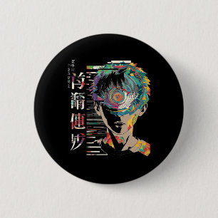 Anime Manga Motif Mandala Kunstwerk Anime 1 Ronde Button 5,7 Cm