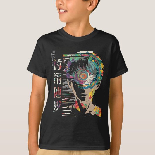 Anime Manga Motif Mandala Kunstwerk Anime 1 T-shirt (Voorkant)