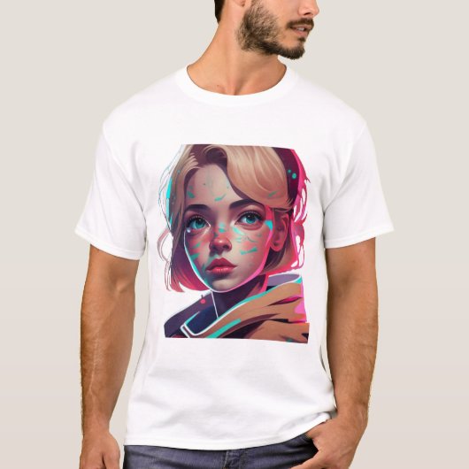 Anime manga pop kunst liefhebbers pop liefhebbers t-shirt (Voorkant)