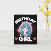 Anime Manga Verjaardag Meisje Verjaardag Kaart (Gele Bloem)