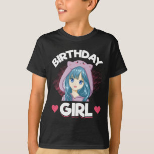 Anime Manga Verjaardag Meisje Verjaardag T-shirt