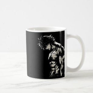 Anime mannen karakter biceps workout motivatie  koffiemok
