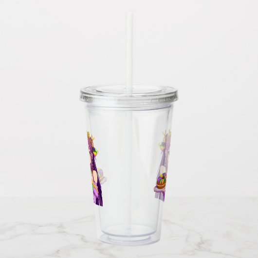 Anime Mardi Gras King cake Acryl Drinkbeker (Rechts)