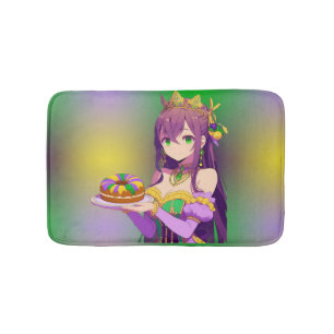 Anime Mardi Gras King cake Badmat
