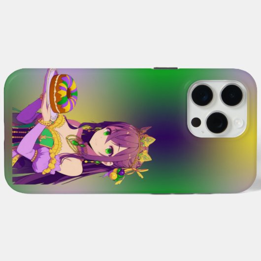 Anime Mardi Gras King cake Case-Mate iPhone Case (Achterkant (horizontaal))