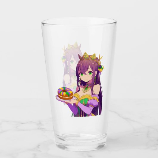 Anime Mardi Gras King cake Glas (Voorkant)