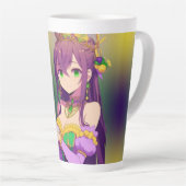 Anime Mardi Gras King cake Latte Mok (Rechterhoek)