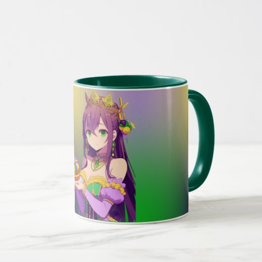 Anime Mardi Gras King cake Mok (Voorkant rechts)