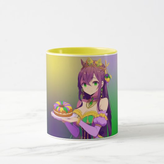 Anime Mardi Gras King cake Mok (Midden)