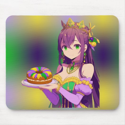 Anime Mardi Gras King cake Muismat (Voorkant)
