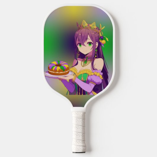 Anime Mardi Gras King cake Pickleball Paddle (Voorkant)