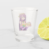 Anime Mardi Gras King cake Shot Glas (Achterkant)