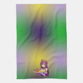Anime Mardi Gras King cake Theedoek (Verticaal)